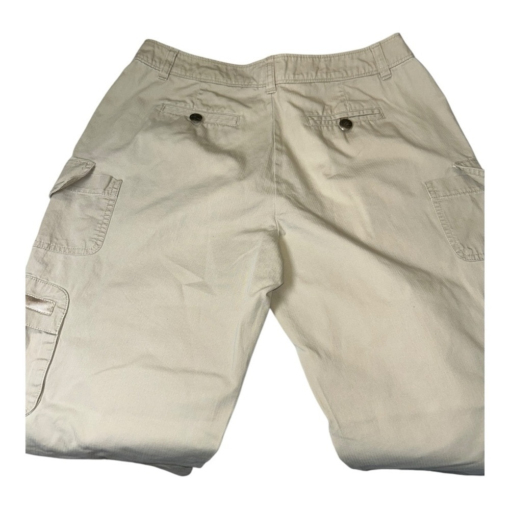 Cato Women Pants 8 Beige Capri Rhinestone City Contemporary Stretch Cargo Modern - Picture 8 of 12